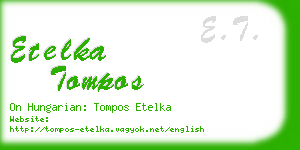 etelka tompos business card